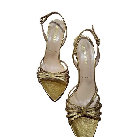 Brunomagli Gold Sandal size 6 - Picture 1 of 7